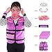 PeleusTech Tactical Vest Kit, Girls Tactical Vest for Nerf Guns N-Strike Elite Series with 60 Refill Darts + Face Cover + Goggles + Wristband (Type E)