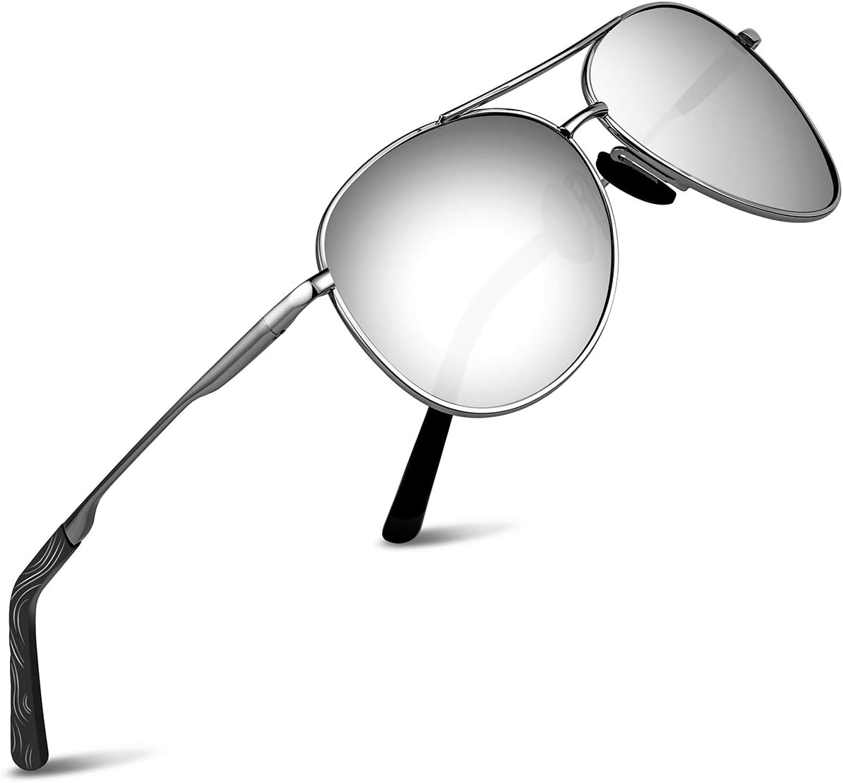 Polarized Aviator Sunglasses for Men - Feirdio Metal Frame Sports UV 400 Protection Mens Women Sunglasses 2261