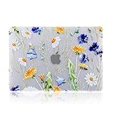 iDonzon MacBook Pro 13 inch Case (A2159 A1989 A1706 A1708, 2020 2019 2018 2017 2016 Release), 3D Effect Matte Clear See Through Hard Cover Compatible Mac Pro 13.3 inch with Touch ID - Floral