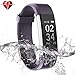 Ulvench Fitness Tracker, Heart Rate Monitor Smart Watch with Calorie Counter Watch Pedometer Sleep Monitor, Step Counter, GPS, IP67 Waterproof Activity Tracker for Android＆iOS Smartphone (Purple)