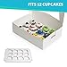 Paperboard Cupcake Boxes with Inserts, Set of 12 Cupcake Container Bakery Window Display Box With Cupcake Inserts, Perfect for Transporting Cupcakes by Upper Midland Products