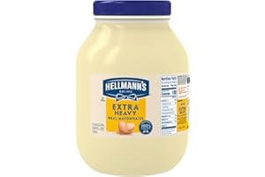 Hellmann's Extra Heavy Mayonnaise Jar, Extra Egg Yolk, Condiment for Sandwiches, Salads, Mayo Made with 100% Cage Free Eggs, Gluten Free 1 gallon 128 oz, Pack of 1