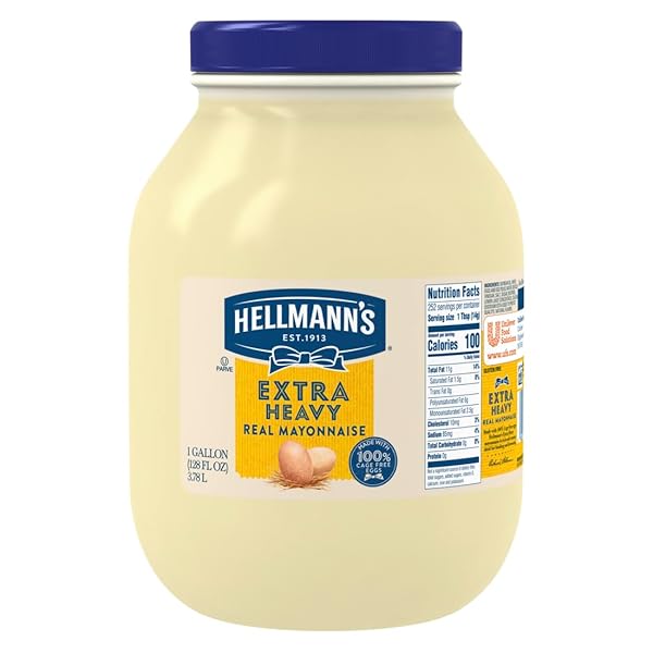 HELLMANN’S EXTRA HEAVY MAYONNAISE JAR, EXTRA EGG YOLK,...