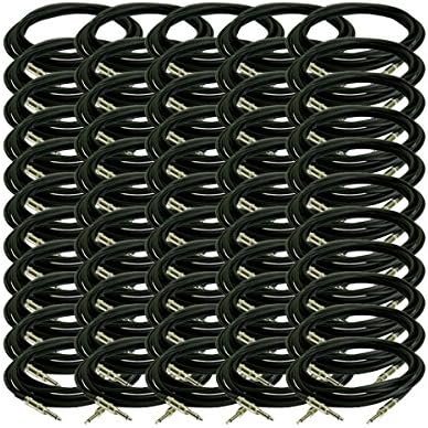 Whirlwind 20 FT Foot Instrument Guitar Speaker 1/4" Cables - 50 Pack