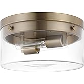 Nuvo Intersection - 2 Light Medium Flush Mount in Industrial Chic Style-6 Inches Tall and 14.25 Inches Wide-Burnished Brass F