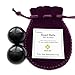 Kegel Exercisers 2-pcs Set, Undrilled,1.2' Diameter, Black Obsidian Gemstone, for Kegel Exercises to Train and Strengthen Pelvic Floor Muscles to Counter Urine Incontinence