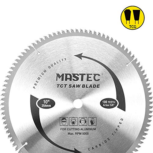 10-Inch 100T Carbide Tooth TCG for Aluminum Saw Blade with 5/8-Inch Arbor photo 12