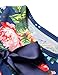 NNJXD Girl Tulle Long Sleeve Printed Bowknot Formal Casual Dress Size 3-4 Years Blue