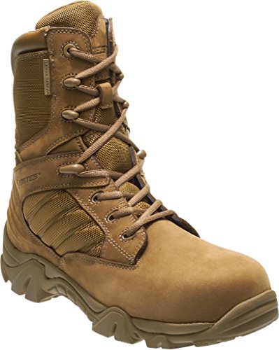 Bates Men's GX-8 Waterproof Composite Toe Side Zip Military and Tactical Boot, Coyote, 13.0 M US
