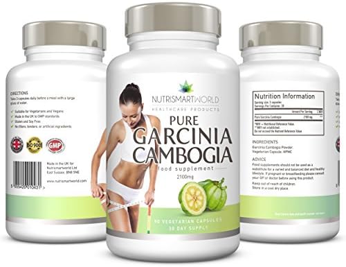 Garcinia Cambogia - 2100mg Highest Strength - For Men and Women - 90 Capsules - 1 Month Supply - 100% Suitable For Vegetarians & Vegans - Made in the UK - 100% Money Back Guarantee