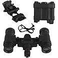 Jeekootoop Tactical Airsoft Hunting Dummy AN/PVS31 Night Vision Goggles with Helmet Mount, No Function Binoculars Night Vision NVG Model Cosplay Prop