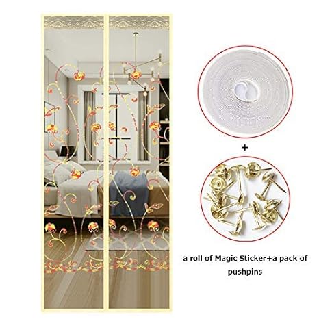 Ysa Heavy Duty Mesh Door Screen With Magnet Pet And Kid Friendly