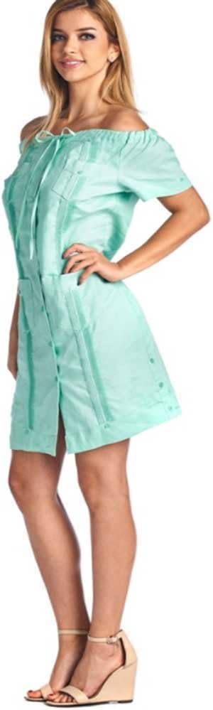 GUAYABERASCUBANAS Sexy Off The Shoulder Dress. Cuban Party Dress. Guayabera Dress. Runs Normal to Small