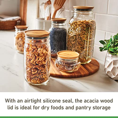 Ball Jar Wooden Storage Lids, 5Pack, regular, Brown Pricepulse