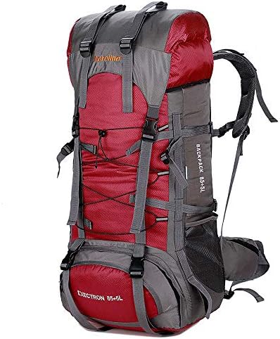 YANXH 90L Hiking Backpack, Tear Resistant and Waterproof with Ergonomic Shoulder fit, Trekking Hiking Camping for Women and Men, 14.67.926.4inch,Red