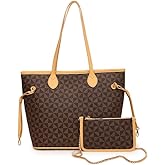 Women Tote Bag Handbags PU Leather Fashion Hobo Shoulder Bags 2pcs with Coin Purses