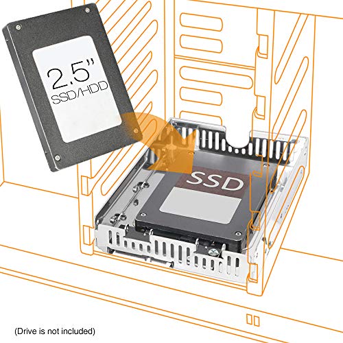 ICY DOCK 2.5" to 3.5" SSD/HDD Mounting Adapter Comparable to Adaptadrive Mac SAS/SATA Hard Drive Tray Kit (MB482SP-3B)