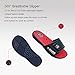 FUNKYMONKEY Men's Slide Sandals Adjustable Slip on Slipper (10 M US, Red/Blue)