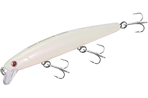 LITTMA California Surf Fishing Lures Saltwater Jerkbait Crankbait Surf Minnow 110 - Metallic Sardine Super Glow & Pearl Pink Belly Glow Lures for Halibut & Striper Fishing