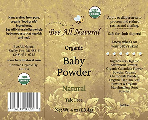 1 Bee+All+Natural+Organic+Talc+Free