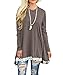 FOMANSH Women's Lace Tunic Shirt Long Sleeve Tunic Top Blouse