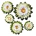 Luna Bazaar Large Tissue Paper Flowers (Multiple Sizes, Signature Whites, Set of 5)