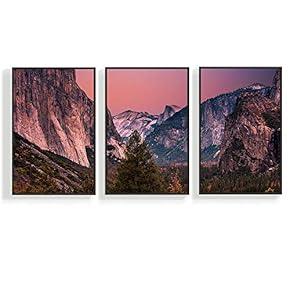 Canvas Wall Art for Living Room, Bedroom Mountain Framed Canvas Prints for Home Decoration Ready to Hang - 16"x24"x3 Panels