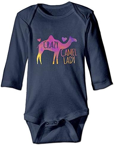 Yesgoodie Crazy Camel Lady Baby Bodysuits Long Sleeve For Unisex Boys Girls 100% Cotton 6 M