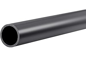 MECCANIXITY PVC Rigid Tube Round Pipe Hardware Tubing 20.5mm ID 25mm OD 350mm Dark Grey High Impact for Water Pipe,Crafts,Cable Sleeve