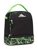 High Sierra Stacked Compartment Lunch Bag, Black/Digital Web/Lime