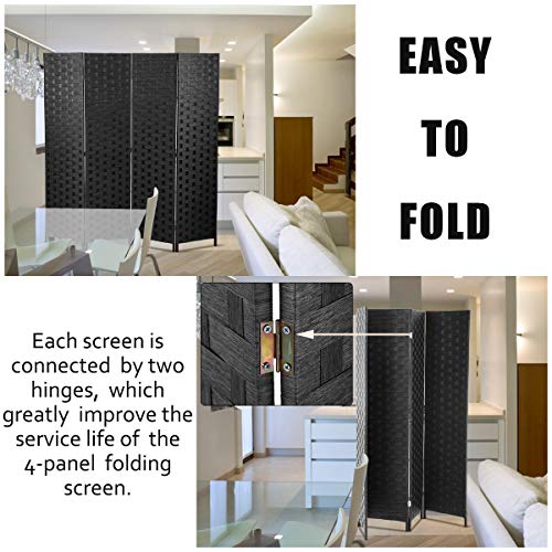 Room Divider, 4 Panel Room Dividers and Folding Privacy Screens 6FT