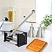 Reliatronic French Fry Cutter, Stainless Steel Potato Cutter, Easy to Clean Vegetable Cutter with 2 Size Durable Blades Perfect for Potato, Onions, Carrots, Cucumbers