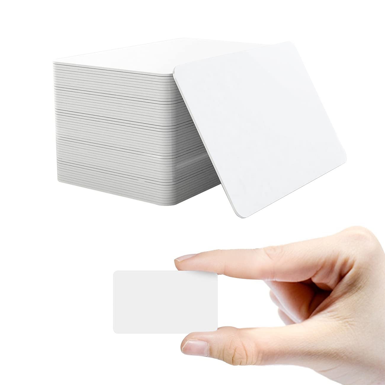 100pcs NFC Cards rewritable NFC Tags NFC 215 Card，Mini NFC Tags that Instantly Shares Social Media，Work Perfectly with TagMo Amiibo and All NFC-Enabled Devices（Size：1.97X1.18inch）