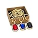 Cy trendy 3pcs 14K Gold Plated Hip Hop Men's Ruby Octagon Pendant Necklace - 3mm 24