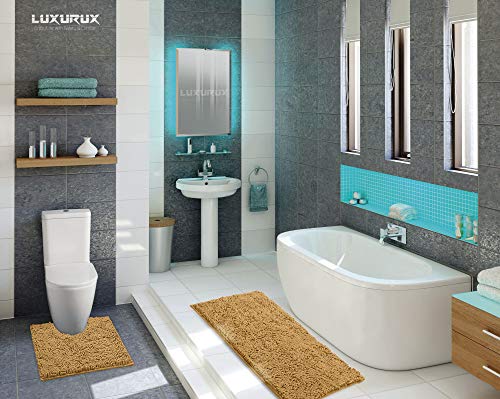 3 LuxUrux+Bathroom+Anti+Slip+Microfiber+Absorbent