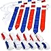 WYZworks 12 Player Adjustable Flag Football Set, 3 Flags per Belt, Hook and Loop Fastener, Nylon Belt w/Double D-Ring Closure, 18 Red and 18 Blue Flags for Adults and Youth, 36 Flags total
