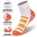 Athletic Socks, RANDY SUN Mens Womens Waterproof Socks Running Socks Anti Blister Cushion Quick Dry Ankle Sneaker Walking Travel Socks, 1 Pair-Grey1 Largethumb 2