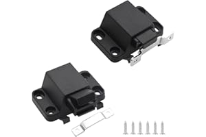 Self-Closing Push to Open Door Latches Hardware CBRIVE® 2 Pack Kitchen Cabinets Push Latch & Lock Heavy Duty Touch Latch and Catch for Drawers Small Tip On RV Closet Press to Release Strong Pop Out