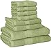Utopia Towels 8 Piece Premium Towel Set, 2 Bath, 2 Hand, and 4 Washcloths, 100% Ring Spun Cotton, Highly Absorbent Towels for Bathroom, Sports, and Hotel, Sage Green