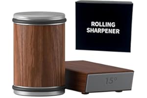 DOMISIGN Rolling Knife Sharpener, Rolling Knife Sharpening System for Kitchen Knives, Offers 15 & 20 Degree Sharpening, 2024 New Model, Valentine's Day Gift