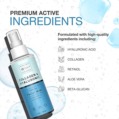 Clair Beauty Hyaluronic & Collagen Firming Facial Mist Spray W