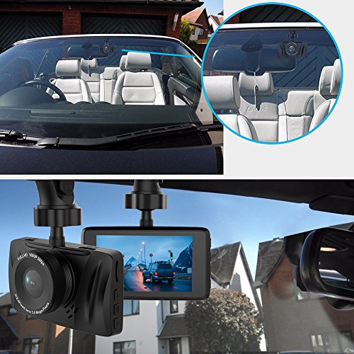 Dash Cam Bymore In Car Camera DVR Full HD 1080P,3'' LCD Screen,170°Wide Angle Dashboard Camera Recorder with WiFi&App,Night Vision,G-sensor, Motion Detection