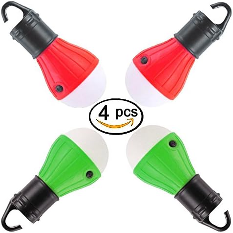 LED Tent Lamp Viewpick 4 Pack Portable Lantern Tent Camping Light Bulb for Camping Backpacking Hiking Fishing Emergency Light,Battery Powered Camping Equipment for Shed Playhouse Indoor & Outdoor
