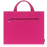 PLEMO Felt 13-13.3 Inch Laptop / Notebook Computer / MacBook / MacBook Pro / MacBook Air Sleeve Case Bag Cover with Handle, Pink
