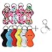 Thinvik 10 Pieces Chapstick Holder Keychain Neoprene Lip Balm Keychain Holder Travel Accessories(Multicolor 10 Pack)