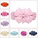 Wehous 8 Pcs Baby Girl's Headbands Turban Chiffon Hairband for Newborn and Children Pink