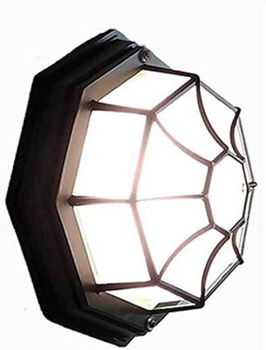 luz de techo exterior impermeable negra