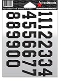 Number Stickers for Helmets (Football, Baseball, Softball, Hockey, Lacrosse, Etc.) 4 Sheets