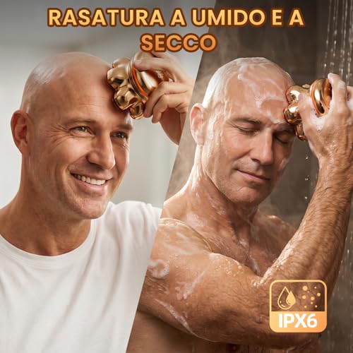 MAXGROOM 7D Shaver Head Bald 2 Speed 7500RPM & 8800RPM, 2026 Electric Shaver Men's Hair Shaver for Men Absolute Zero Hair, Shaver Hair, Gift for Dad and Husband (Gold)