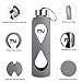 MIU COLOR Glass Water Bottle 550ml with Anti-Slip Silicone Sleeve, Leak Proof Borosilicate BPA-Free Eco-Friendly Hot Cold Drink Flask, Ideal for School Home Office Travel Sports Yoga Gym
